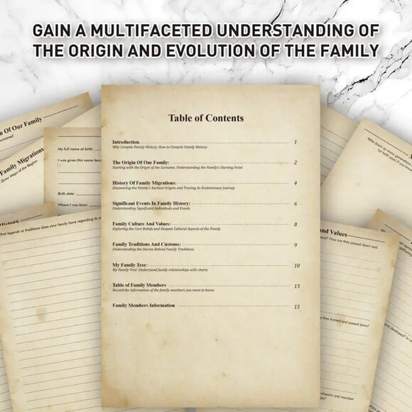 NEW Family History Record Book Guided Journal - Picture 3 of 7